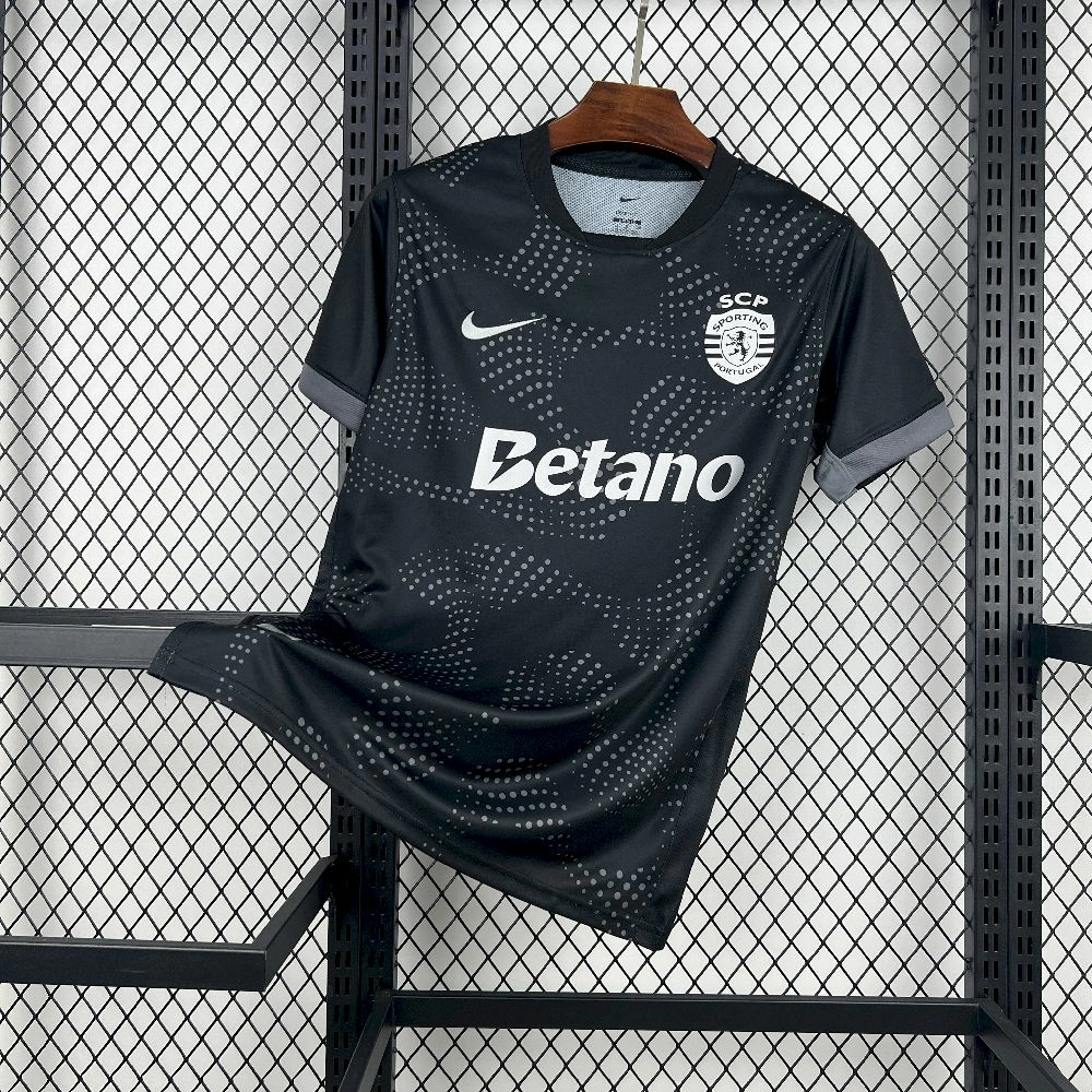 Camiseta de fútbol Sporting CP 2025/26 VISITANTE MANGA CORTA VERSION FAN